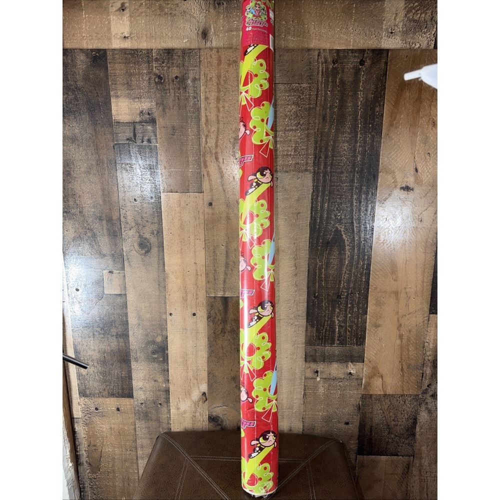 POWERPUFF GIRLS Christmas Wrapping Paper Roll 40 Sq Ft Toys R Us‎ Excl Vtg 2000